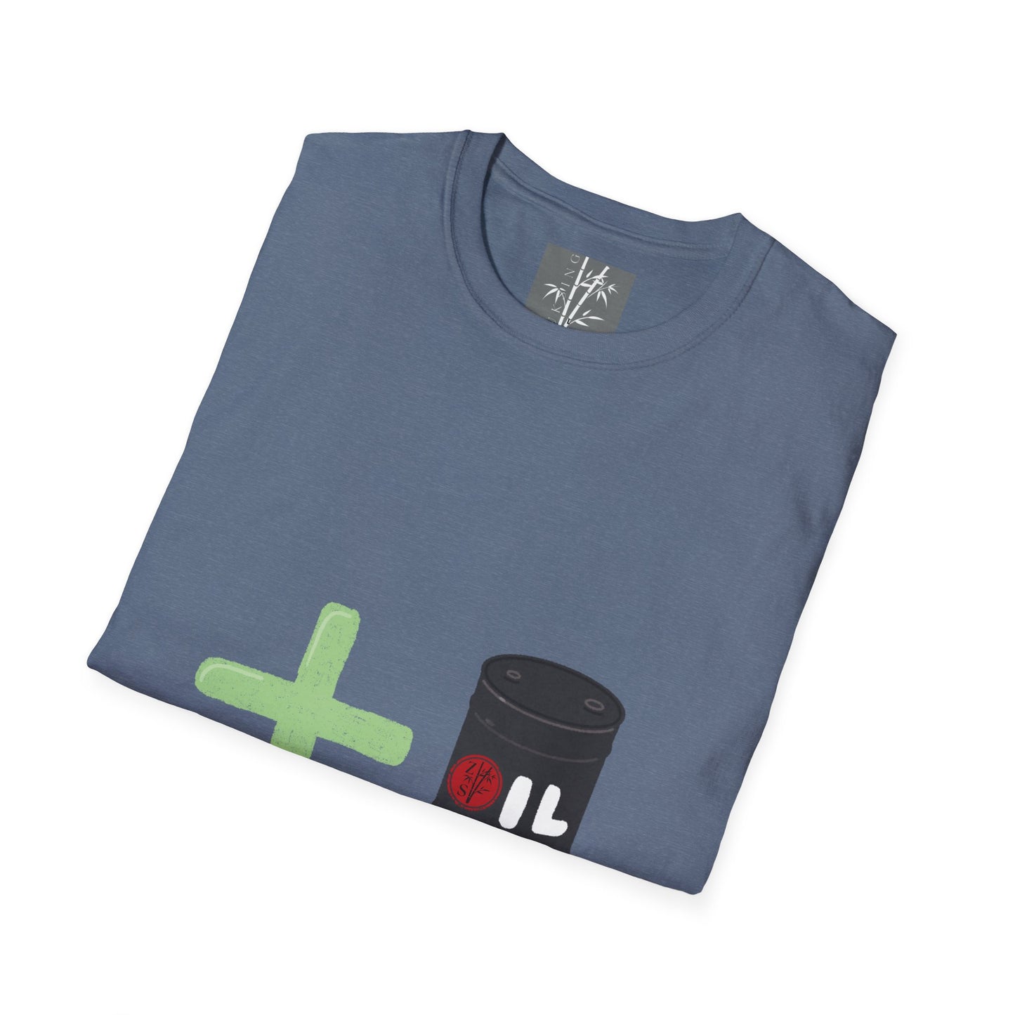 Add Oil Graphic T-Shirt Green Plus