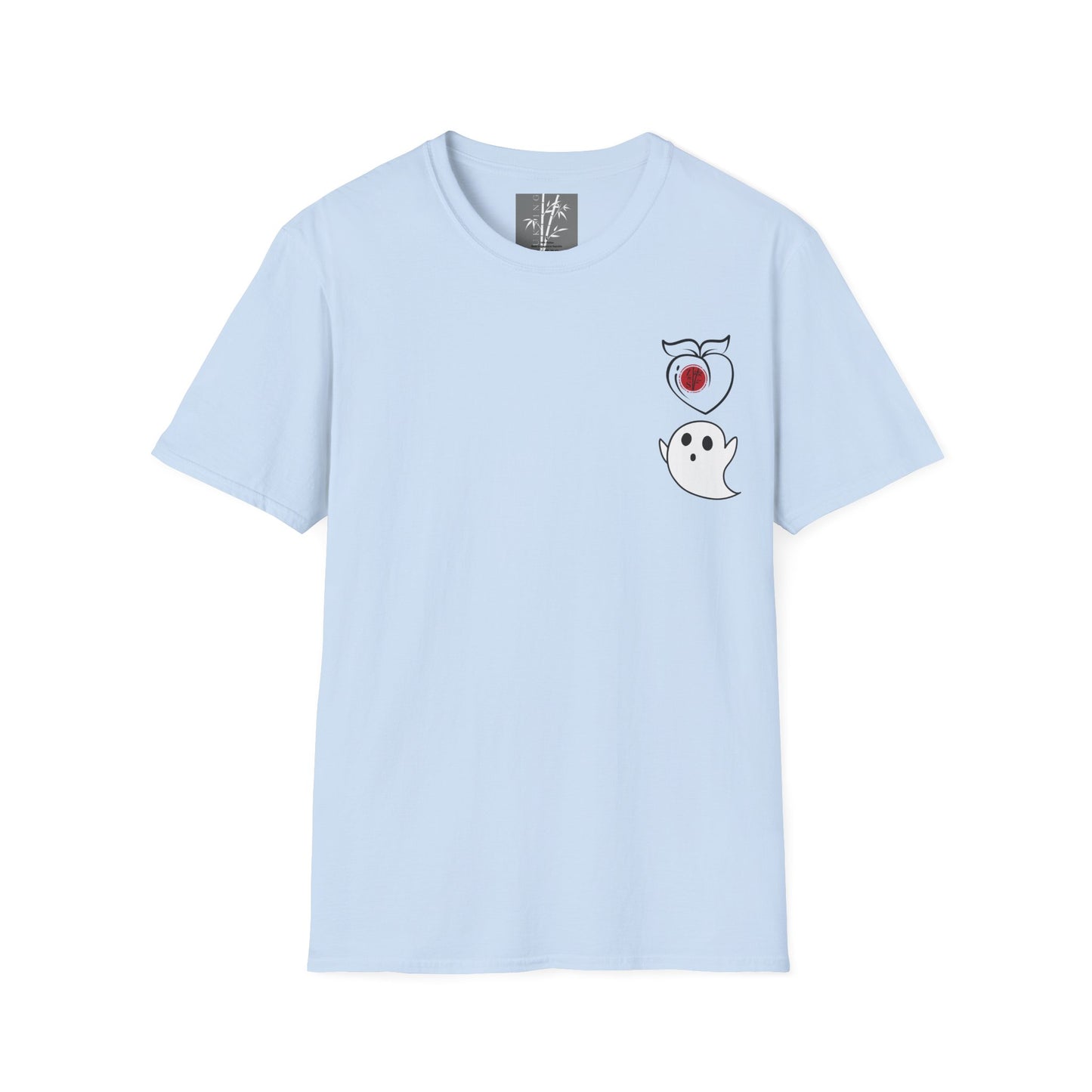 Butt Ghost Graphic T-Shirt Over Heart