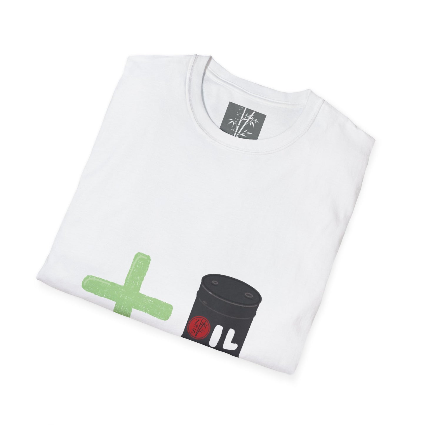 Add Oil Graphic T-Shirt Green Plus