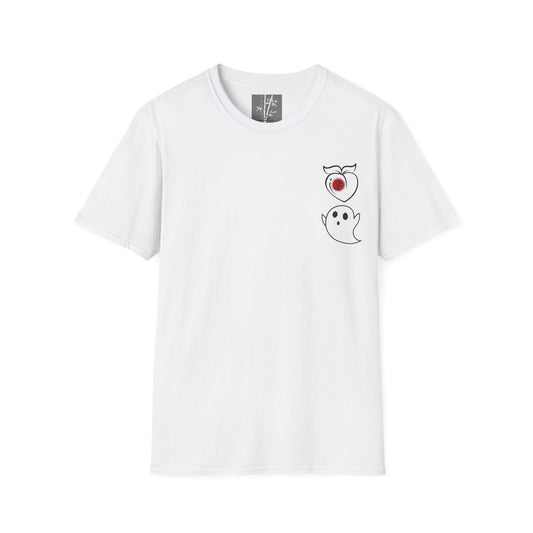 Butt Ghost Graphic T-Shirt Over Heart