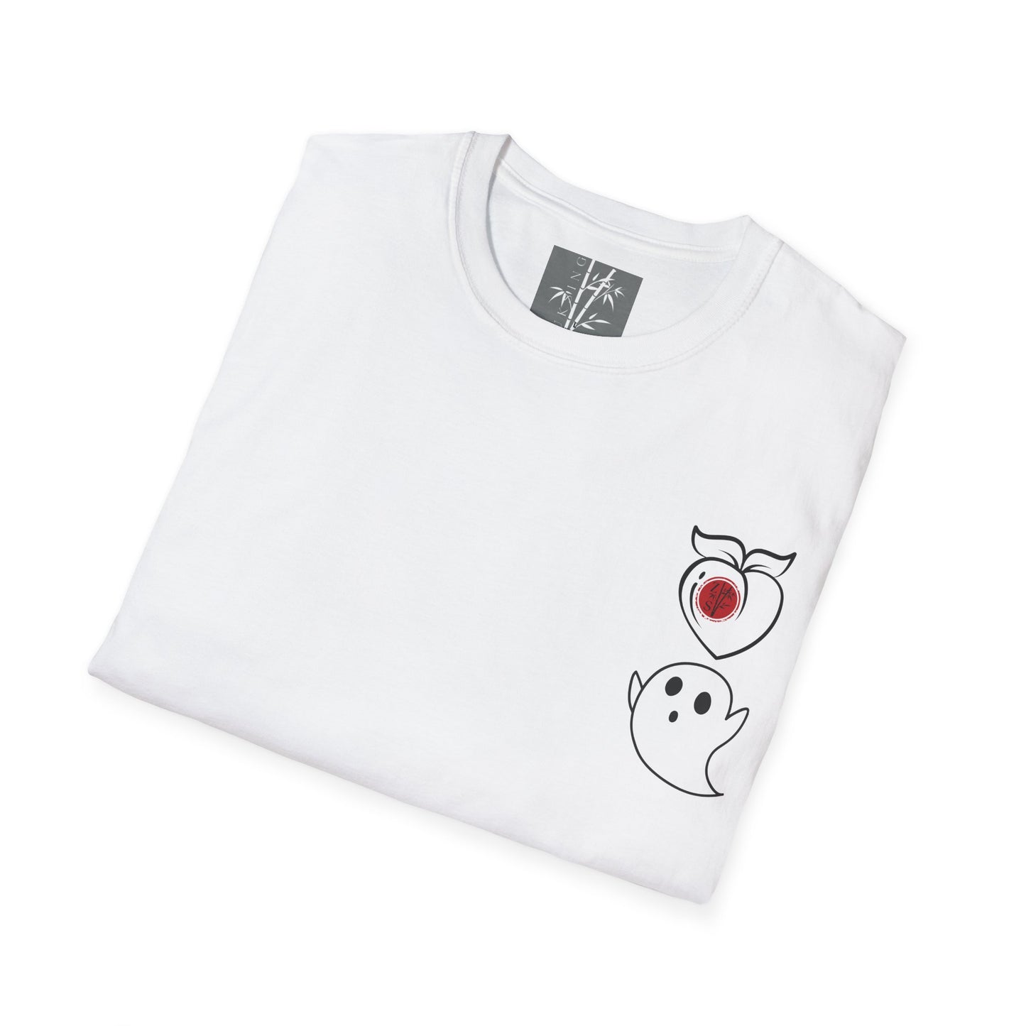 Butt Ghost Graphic T-Shirt Over Heart