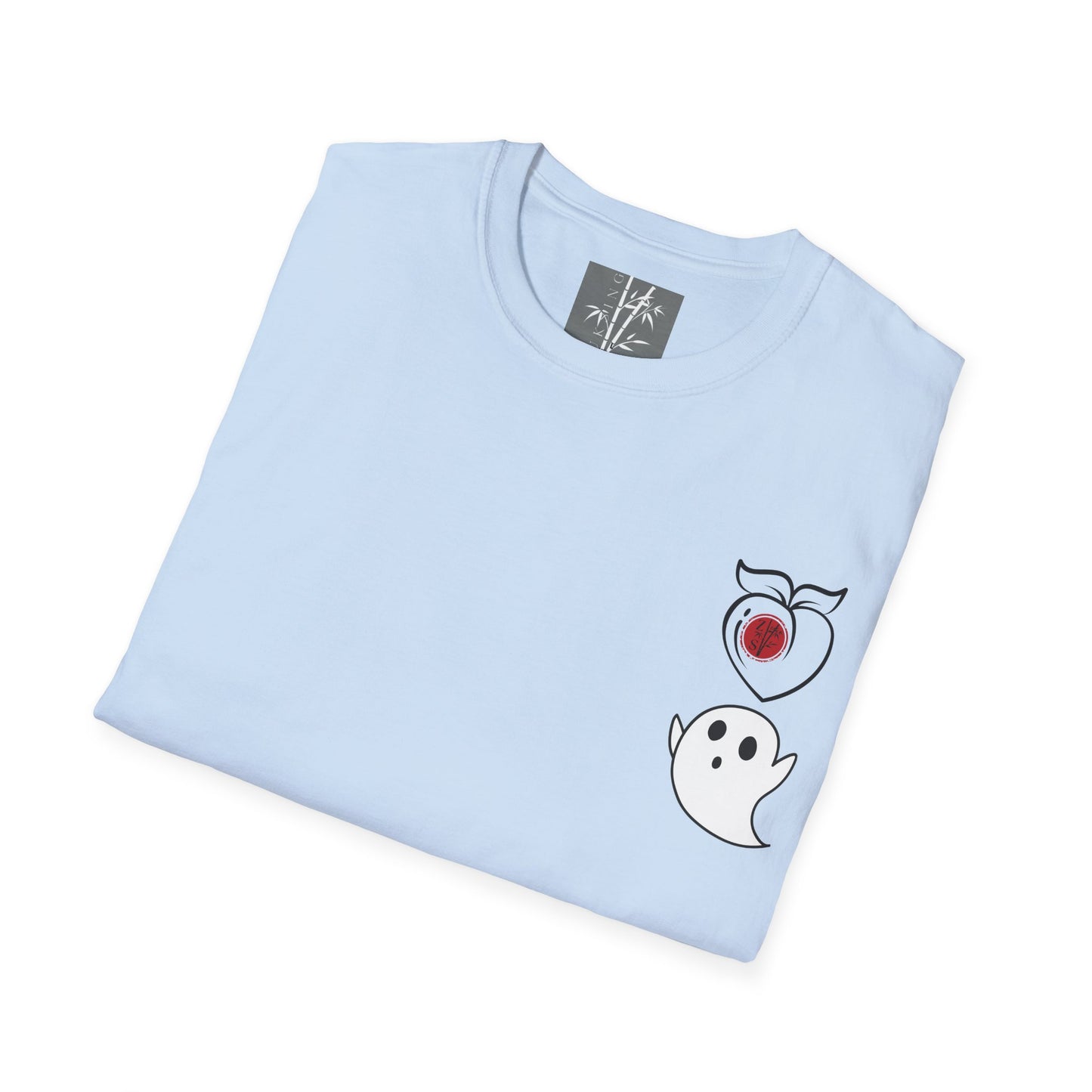 Butt Ghost Graphic T-Shirt Over Heart