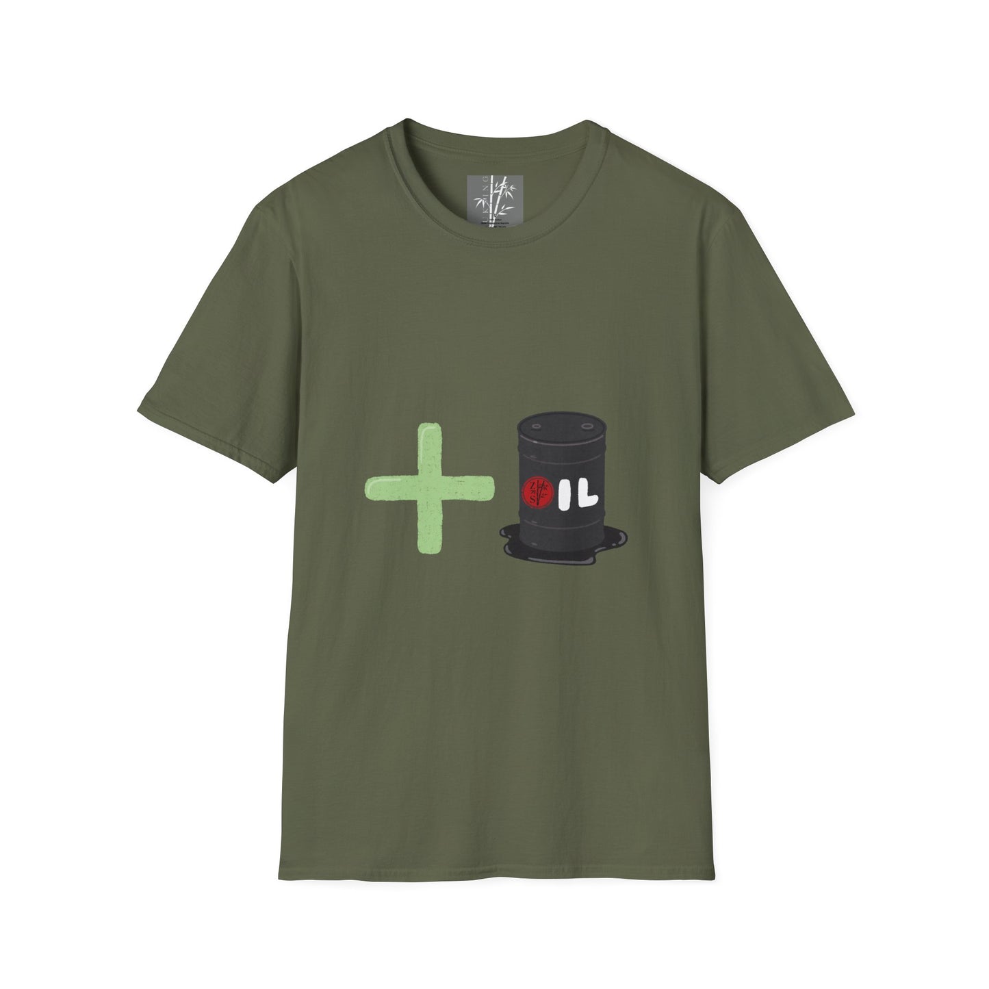 Add Oil Graphic T-Shirt Green Plus