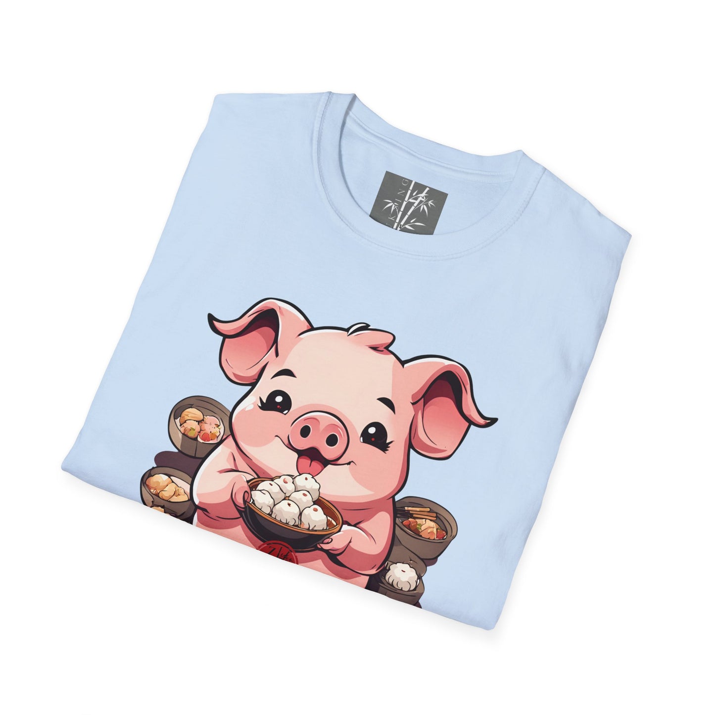 Fei Mui Piggy Graphic T-Shirt Black Text