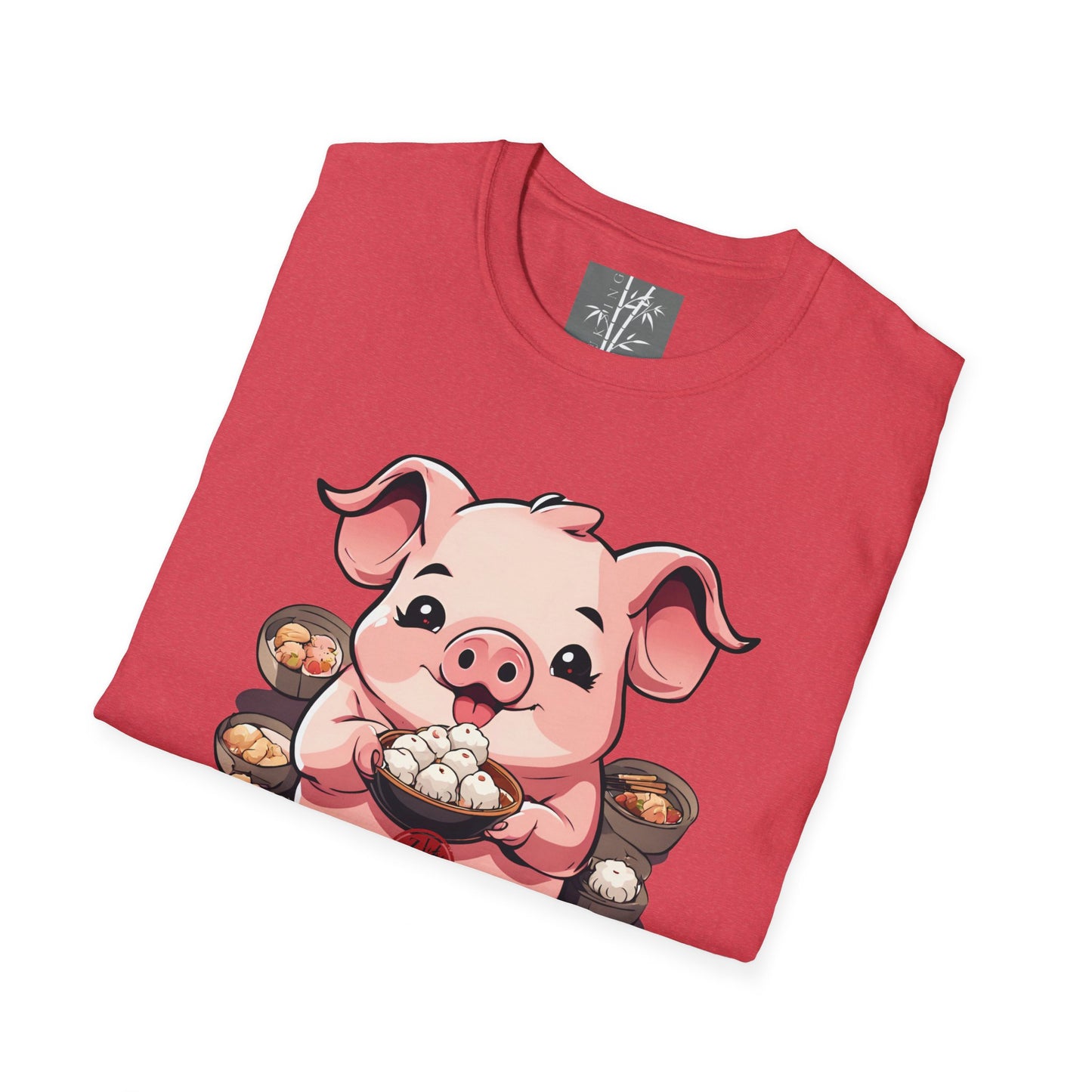 Fei Mui Piggy Graphic T-Shirt White Text